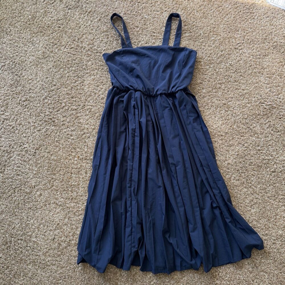 Avia Women's Woven Midi Athletic Dress in Navy Blue Size Medium